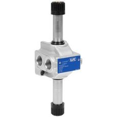 Retningsventil 4/3, 1/2" med sentrum P-T, utmerket for hydraulikk i tunge maskiner.