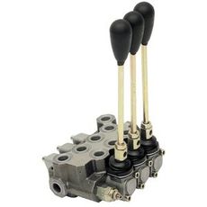 3-seksjons hydraulikkventil 3/8" maks 35 l/min, ideell for effektiv styring av hydrauliske systemer.