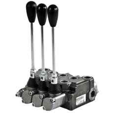3-seksjons hydraulikkventil 1/2", maks 70 l/min, for økt kontroll og effektivitet.