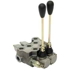 Hydraulikkventil med 2 seksjoner, 1/2", maks 70 l/min, for optimalisert funksjon.