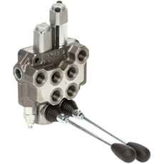 Hydraulikkventil 1/2" for frontlaster, maks 70 l/min, optimalisert for effektivitet.