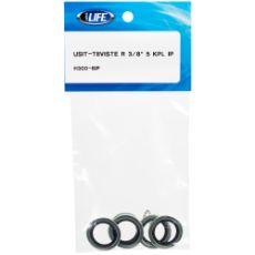 Gummistålskive R 3/8" 5 Stk, ideell for å sikre tetthet.