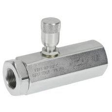 Kompensert strupe-returventil 1/2" som sikrer stabil flyt under varierende trykk.