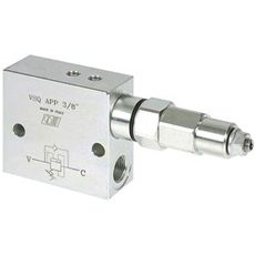 Sekvensventil 3/8" for forvaltning av væskeflyt opp til 35 l/min.