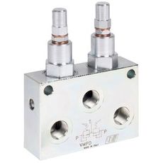 Kompakt ventil 3/8" med trykkbegrensning, mål 98X30 mm, for stabil drift.