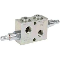 Dobbelt trykkbegrensningsventil 3/8" med mål 214X66 mm for effektiv bruk.