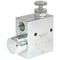 Flowregulatorventil 3/4" med kapasitet for 120 l/min, robust og pålitelig.