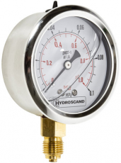 Trykkmåler i Alak, 0-1 Bar for nøyaktig trykkmåling i lavt trykkområde.