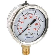Manometer 25Bar, 63mm, bunnmontering, ideell for presisjon og pålitelighet.