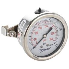 Manometer 25Bar, 63mm, bakre montering, perfekt for middels trykkmåling.