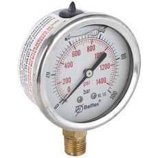 Manometer 100Bar, 63mm, bunnmontering, perfekt for bransjebehov.