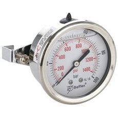 Manometer med bakre montering, 100 Bar, for pålitelig trykkovervåking.