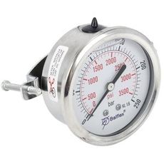 Manometer 250Bar, 63mm, bakmontering, for industrielle trykkløsninger.