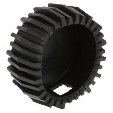 Svart manometer med gummibeskyttelse, 63mm, beskytter mot støt og skader.