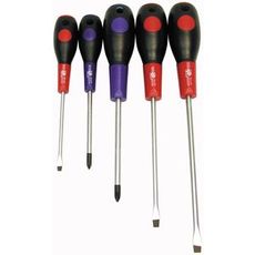 Femdelers skrutrekkersett med magnet for komfortabel og effektiv bruk.