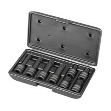Pipesett med stjernekutting, 8 deler, for M12 til M18 skruer.