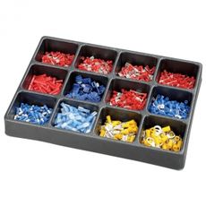 Elektrisk kontaktsortiment 1270-deler, perfekt for elektriske koblinger og reparasjoner.