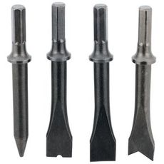 Sekskantet meiselssett bestående av 4 deler, perfekt for presisjon og holdbarhet.