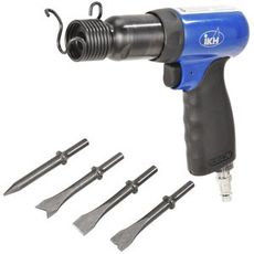 Meiselhammerverktøysett med 3000 slag/min, effektiv for raskt og kraftig arbeid.