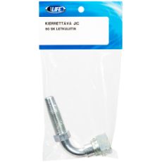 90-graders skrukobling Jic 3/4-1/2, innvendig gjenge for enkel kobling.