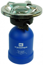 Campingkjøkken med piezo-tenning, praktisk for utendørsbruk.