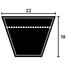 Spesiell 22X3350Lp rem, perfekt for spesifikke maskintilpasninger.