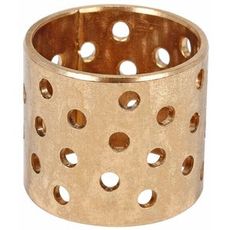 Perforert glidelager 25X28X25 mm av rødmetall for effektiv smøring.