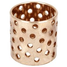 Kvalitetsglidelager 35X39X40mm, rødmetall og perforert for effektiv smøring.