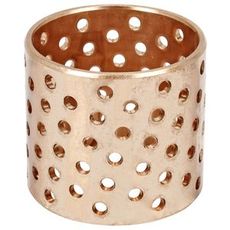 Holdbart glidelager i rødmetall, mål 50X55X50mm, ideelt for tunge maskiner.