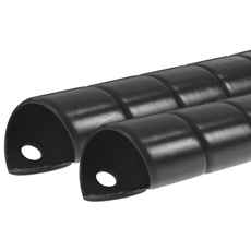 Svart beskyttelsesspiral 63 mm, 1 meter, ideell for beskyttelse av kabler, kommer i 2 pakker.