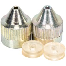 R1/8 adapter for DIN 3405 smørenippel, holdbart design.