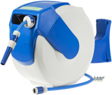 Vannslangetrommel automatisk for 15 meter slange, praktisk løsning for vanning.