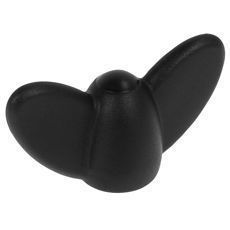 To vingemuttere M8 med 47 mm diameter, utmerkede for maskininstallasjoner.