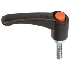 Lite justerbart håndtak M5x20 mm i metall, perfekt for presisjonsarbeid.