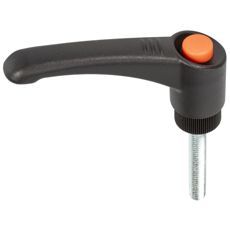 Justerbart håndtak i plast, M8x50 mm, ideell for fleksible løsninger og bruk.