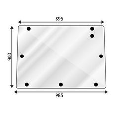 Mørk bakrute for MF 3000-serien, gir et stilig utseende og beskyttelse mot solen og innsyn.