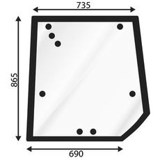 Øvre bakrute for MF 6100-8100 Serie, perfekt tilpasset for din maskin for sikker kjøring.