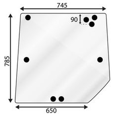 Øvre bakrute for Mf 4000 Serie, perfekt passform for sikkerhet og sikt.