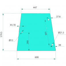Venstre siderute for Massey Ferguson 300 Serie, originaldel for perfekt passform.