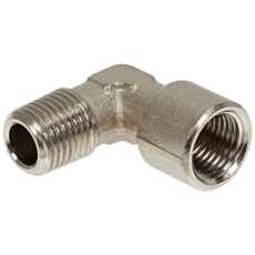 Vinkelkobling 1/8-1/8 90 Innv-Utv i messing, ideell for diverse installasjoner.