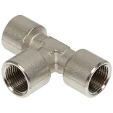 T-Tilkobling 1/8 Inv av messing, ideell for små rørsystemer.