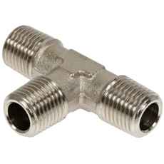 Utvendig 3/8 T-kobling i messing, ideell for rørkoblinger.