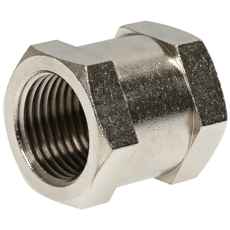 Innvendig messingmuffe 1/2, ideell for rørtilkoblinger i ulike applikasjoner.