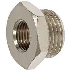 Messingadapter, reduserer 3/8 tomme til 1/8 tomme.