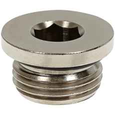 Plugg 3/8 utv. av messing, perfekt for varige tilkoblinger i maskiner.