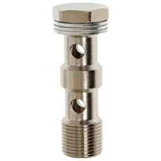 Kraftig dobbelbanjobult 1/4 i messing for robust ytelse og tetninger.