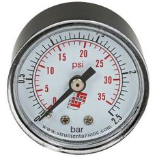 M40 trykkmåler, 0-2.5 Bar, perfekt for lavtrykkssystemer.