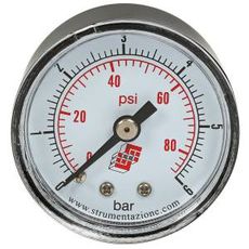 M40 trykkmåler til 0-6 Bar intervall, perfekt for mellomtrykk.