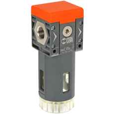 Pneumatisk filter 1/2 Sy2, 20 mikron, sikrer høy luftkvalitet.