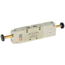 Monostabil solenoid ventil 5/3 1/4 for nøyaktig styrt væskestrøm i applikasjoner.